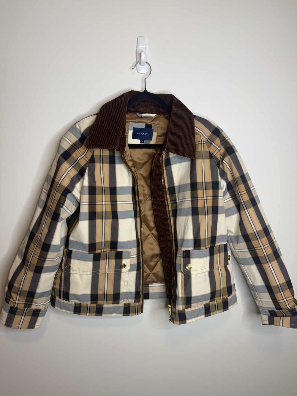 GANT women’s barn Fall plaid jacket size small